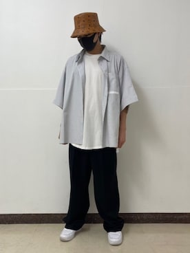 「MCM（エムシーエム）のアイテム（帽子）」を使った、アライトモヤさん（メンズ・170cm）の夏コーディネート