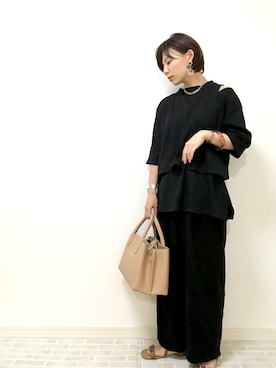 「しまむら（シマムラ）のアイテム（ハンドバッグ）」を使った、＊koya＊さん（レディース・150cm）の夏コーディネート