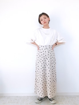 「しまむら（シマムラ）のアイテム（スカート）」を使った、＊koya＊さん（レディース・150cm）の夏コーディネート