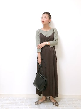 「しまむら（シマムラ）のアイテム（ワンピース/ドレス）」を使った、＊koya＊さん（レディース・150cm）の秋コーディネート