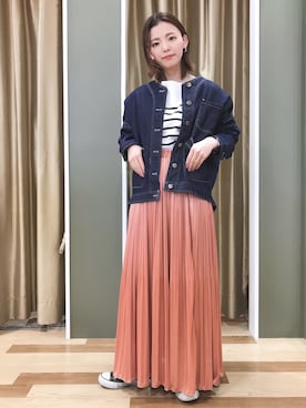 「Green　Parks（グリーンパークス）のアイテム（ノーカラージャケット）」を使った、＊koya＊さん（レディース・150cm）の冬コーディネート