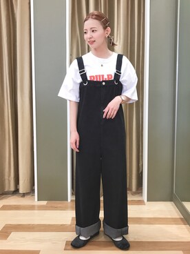 「Green　Parks（グリーンパークス）のアイテム（オールインワン・サロペット）」を使った、＊koya＊さん（レディース・150cm）の春コーディネート