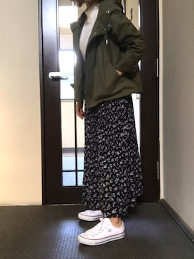 「平成最後のWEARISTAセンバツ」｜「アイテム（マウンテンパーカー）」を使った、mayoさん（レディース・158cm）の春コーディネート