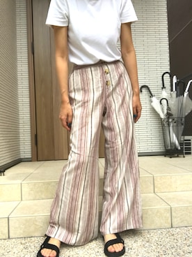 「Fashion Letter（ファッションレター）のアイテム（その他パンツ）」を使った、mayoさん（レディース・158cm）の夏コーディネート
