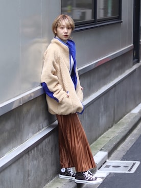 「JOINT WORKS（ジョイントワークス）のアイテム（ジャケット/アウター）」を使った、sakuraさん（レディース・153cm）の秋コーディネート