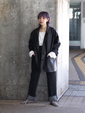 「JOINT WORKS（ジョイントワークス）のアイテム（ジャケット/アウター）」を使った、sakuraさん（レディース・153cm）の冬コーディネート
