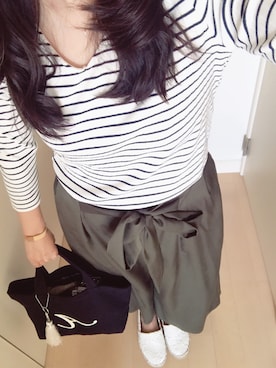 「Daniel Wellington（ダニエルウェリントン）の販売終了クラシックペティット アッシュフィールド32mm（アナログ腕時計）」を使った、aiさん（レディース・160cm）の春コーディネート