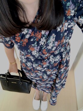 「Daniel Wellington（ダニエルウェリントン）の販売終了クラシックペティット アッシュフィールド32mm（アナログ腕時計）」を使った、aiさん（レディース・160cm）の夏コーディネート