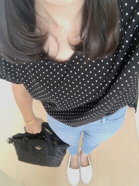 「Daniel Wellington（ダニエルウェリントン）の販売終了クラシックペティット アッシュフィールド32mm（アナログ腕時計）」を使った、aiさん（レディース・160cm）の夏コーディネート