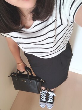 「Daniel Wellington（ダニエルウェリントン）の販売終了クラシックペティット アッシュフィールド32mm（アナログ腕時計）」を使った、aiさん（レディース・160cm）の秋コーディネート