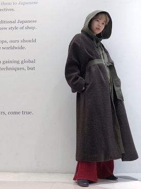 「CLANE（クラネ）のアイテム（その他アウター）」を使った、mai haradaさん（レディース・152cm）の秋コーディネート
