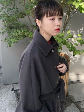 「STUDIOUS（ステュディオス）のアイテム（ブルゾン）」を使った、mai haradaさん（レディース・152cm）の秋コーディネート
