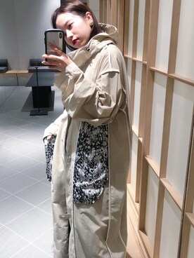 「STUDIOUS（ステュディオス）のアイテム（トレンチコート）」を使った、mai haradaさん（レディース・152cm）の春コーディネート