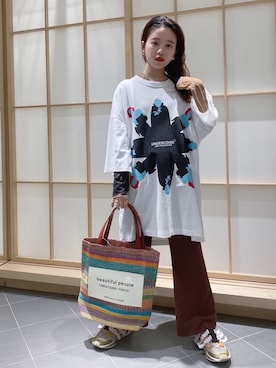 「UNDERCOVER（アンダーカバー）のアイテム」を使った、mai haradaさん（レディース・152cm）の夏コーディネート
