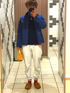 「Abercrombie&Fitch（アバークロンビーアンドフィッチ）のアイテム（アクセサリー）」を使った、Tさん（メンズ・173cm）の冬コーディネート