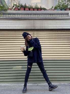 「無印良品（ムジルシリョウヒン）のアイテム（バッグ）」を使った、戴安さん（レディース・161cm）の秋コーディネート