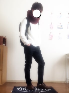 「あけおめ」｜「アイテム（パンツ）」を使った、COMYさん（メンズ・174cm）の冬コーディネート