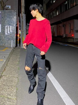 「TOMMY（トミー）のアイテム」を使った、リクさん（メンズ・180cm）の冬コーディネート