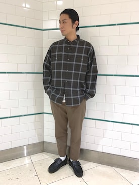 「アイテム（モカシン/デッキシューズ）」を使った、KAZUKI   ISHIDAさん（メンズ・168cm）の夏コーディネート