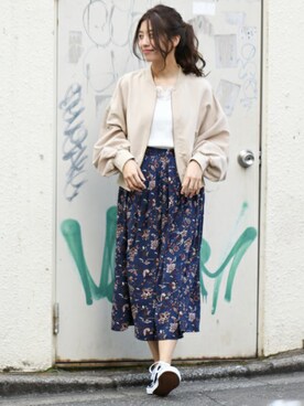 「apres jour（アプレジュール）のアイテム（ブルゾン）」を使った、apres_jourさん（レディース・158cm）の春コーディネート