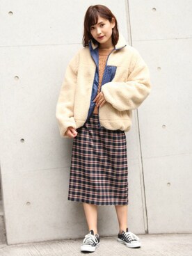 「apres jour（アプレジュール）のアイテム（ブルゾン）」を使った、apres_jourさん（レディース・158cm）の秋コーディネート
