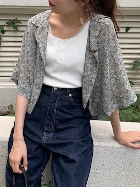 「アプレジュール」｜「アイテム（タンクトップ）」を使った、apres_jourさん（レディース・158cm）の夏コーディネート
