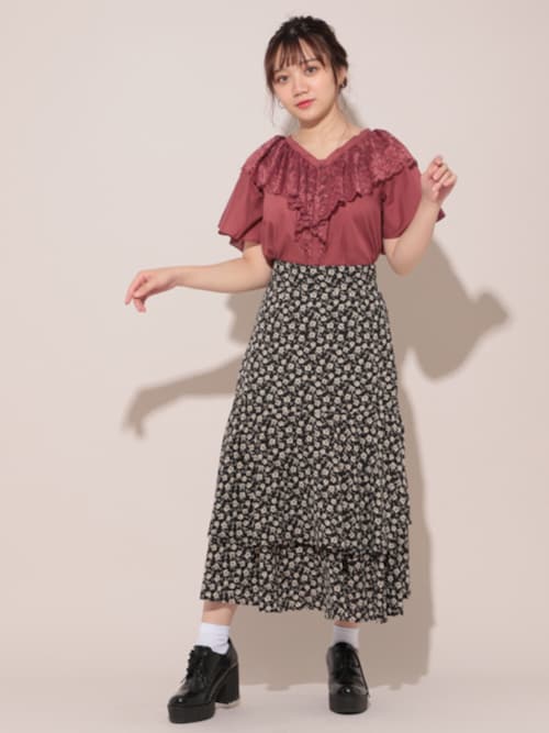 2段フリルロングスカート【ZOZOTOWN限定アイテム】（スカート