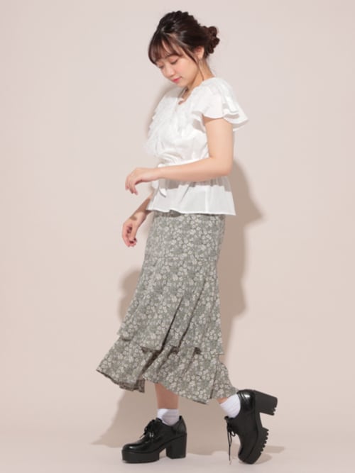 2段フリルロングスカート【ZOZOTOWN限定アイテム】（スカート