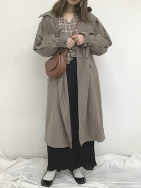 「apres jour（アプレジュール）のアイテム（トレンチコート）」を使った、apres_jourさん（レディース・158cm）の秋コーディネート