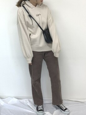 「アプレジュール」｜「アイテム（パーカー）」を使った、apres_jourさん（レディース・158cm）の秋コーディネート
