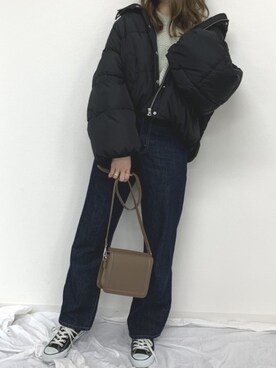 「apres jour（アプレジュール）のアイテム（ダウンジャケット/コート）」を使った、apres_jourさん（レディース・158cm）の秋コーディネート