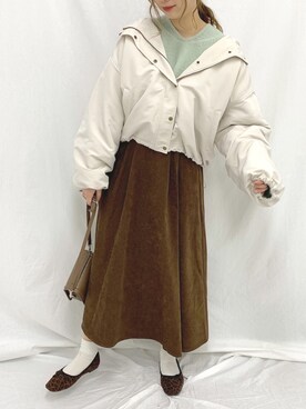 「apres jour（アプレジュール）のアイテム（マウンテンパーカー）」を使った、apres_jourさん（レディース・158cm）の冬コーディネート