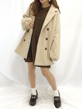 「apres jour（アプレジュール）のアイテム（その他アウター）」を使った、apres_jourさん（レディース・158cm）の冬コーディネート
