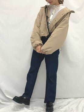 「apres jour（アプレジュール）のアイテム（マウンテンパーカー）」を使った、apres_jourさん（レディース・158cm）の冬コーディネート