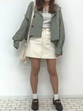 「apres jour（アプレジュール）のアイテム（トレンチコート）」を使った、apres_jourさん（レディース・158cm）の冬コーディネート