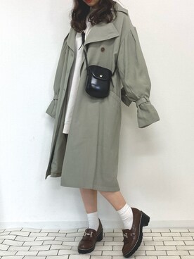 「apres jour（アプレジュール）のアイテム（トレンチコート）」を使った、apres_jourさん（レディース・158cm）の冬コーディネート