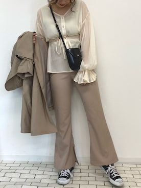 「apres jour（アプレジュール）のアイテム（トレンチコート）」を使った、apres_jourさん（レディース・158cm）の冬コーディネート