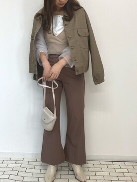 「apres jour（アプレジュール）のアイテム（ブルゾン）」を使った、apres_jourさん（レディース・158cm）の春コーディネート