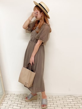 「apres jour（アプレジュール）のアイテム（帽子）」を使った、apres_jourさん（レディース・158cm）の春コーディネート