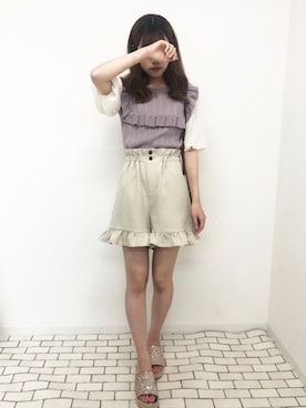 「アプレジュール」｜「アイテム（サンダル）」を使った、apres_jourさん（レディース・158cm）の夏コーディネート