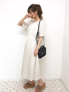 「アプレジュール」｜「アイテム（サンダル）」を使った、apres_jourさん（レディース・158cm）の夏コーディネート