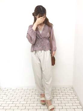 「apres jour（アプレジュール）のアイテム（サンダル）」を使った、apres_jourさん（レディース・158cm）の夏コーディネート