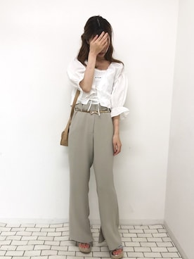 「アプレジュール」｜「アイテム（サンダル）」を使った、apres_jourさん（レディース・158cm）の夏コーディネート