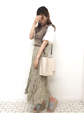 「アプレジュール」｜「アイテム（サンダル）」を使った、apres_jourさん（レディース・158cm）の夏コーディネート