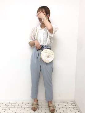 「apres jour（アプレジュール）のアイテム（サンダル）」を使った、apres_jourさん（レディース・158cm）の夏コーディネート