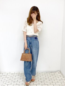 「apres jour（アプレジュール）のアイテム（サンダル）」を使った、apres_jourさん（レディース・158cm）の夏コーディネート