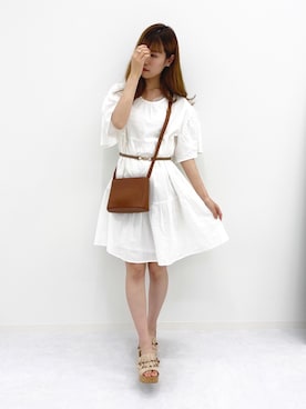 「apres jour（アプレジュール）のアイテム（サンダル）」を使った、apres_jourさん（レディース・158cm）の夏コーディネート