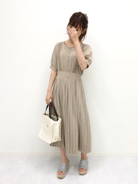 「apres jour（アプレジュール）のアイテム（サンダル）」を使った、apres_jourさん（レディース・158cm）の夏コーディネート