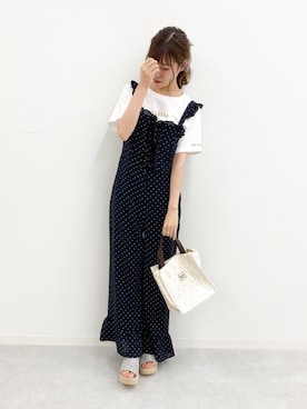 「apres jour（アプレジュール）のアイテム（オールインワン・サロペット）」を使った、apres_jourさん（レディース・158cm）の夏コーディネート