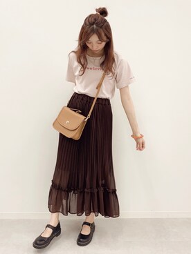 「アプレジュール」｜「アイテム（Tシャツ/カットソー）」を使った、apres_jourさん（レディース・158cm）の夏コーディネート